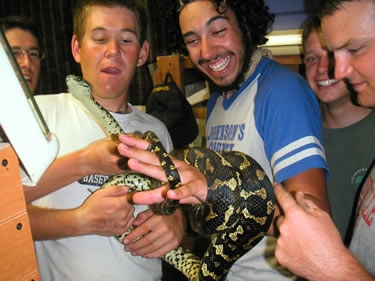 We stayed with Kelly's uncle in Longmont, CO.
He collects snakes.