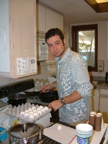 Babak was Head Chef for the breakfast we prepared for the residents at Hope Lodge.