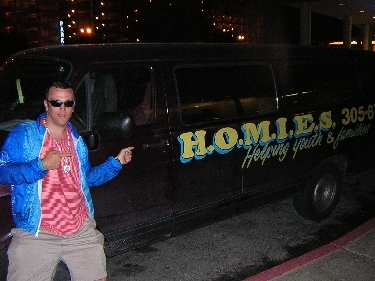Rolling with the Homies. Sam thinks he’s Mr. T.