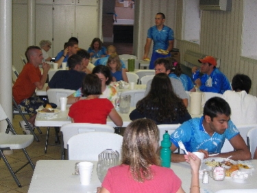 Eating with the congregation in Bedford... what a wonderful meal!!!