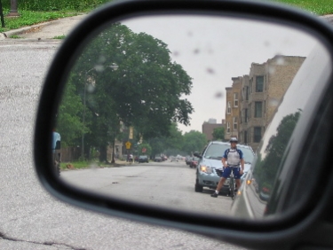 Caravaning out of Chicago.