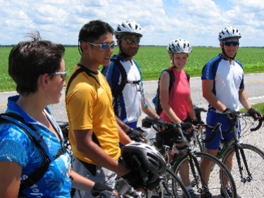 Taking a break just outside of Taylorville, Illinois.