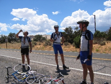 Ahh, the waterbreak.  The day into Escalante, UT has been one of the hardest days of the trip.