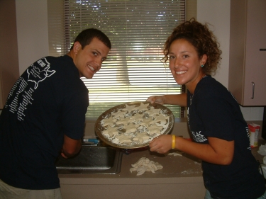 Making breakfast for the folks at the St. Louis Hope Lodge.