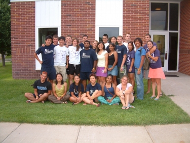 Group picture after a very satisfying dinner with the community at the First United Methodist Church in Arapahoe, NE.