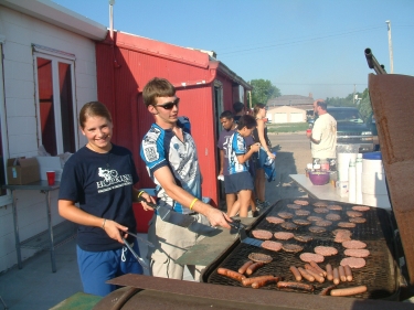 Steve and Franca cooking up a storm in Benkelman, NE.