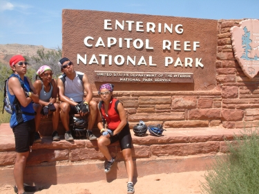 Invasion of the biking mafia into Capitol Reef National Park.