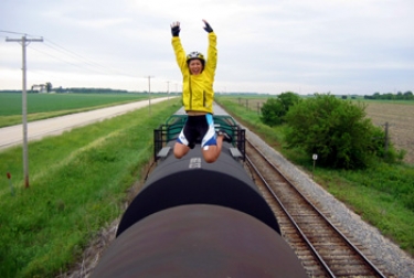 Train-hopping.