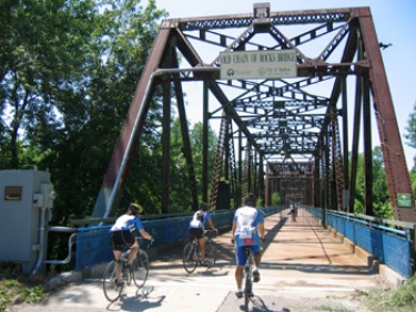 Luckily, the bridge isn't actually a chain of rocks.