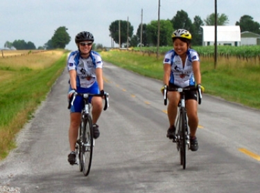 Lauren (Spangler) and Fumi on their way to Garden City, MO.