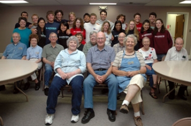 With the members of the church we stayed at in Topeka.