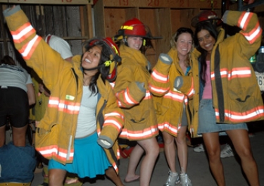 the benkelman fire department invited us to a night of fire-fighting.  this, here, is team shorty.