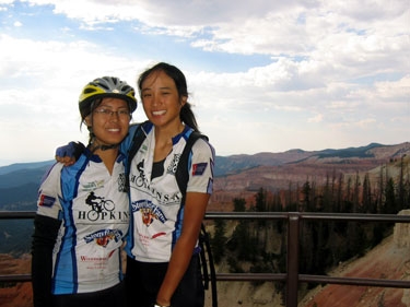 lauren biked down the mountain to climb back up with me when i was feeling sick. love you, lauren!