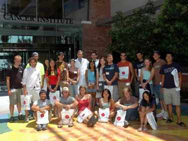 group picture with one of the doctors. this is truly an amazing institute. thanks for the tour and goody bags, lori!