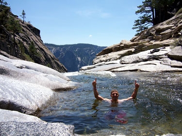 on our day off, some riders hiked up to yosemite falls