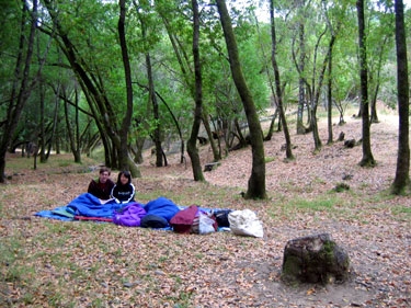 fumi finally reunited with her baby.  in an invisible tent.