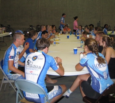 4K's first delicious dinner on the road, with our gracious hosts at Waynesboro Baptist Church.