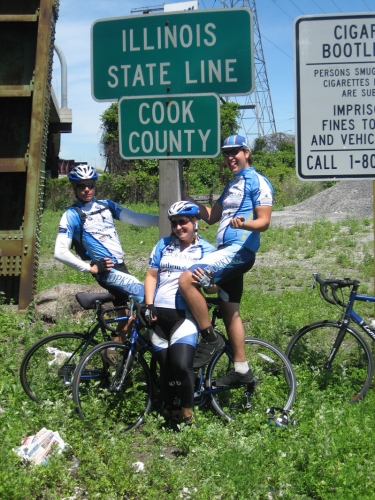 Eric, Becca, and Tom cross into the Land of Lincoln.