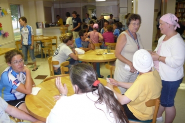 We made dinner and ate with the inspiring residents of the Hope Lodge!