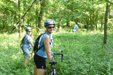 Katherine and Michelle, in the first 4K bushwhacking expedition.