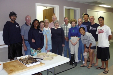 Arun, Shantha, Alice, Min Ku, Dewey and Chris with our hosts at the First United Methodist Church in Topeka, KS.