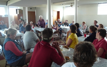 Introductions and presentation with members of the First United Methodist Church in Arapahoe, NE.