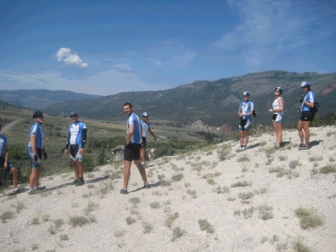 Taking a break to climb a mountain on the way to Kremling