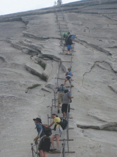 Climbing Half Dome in Yosemite