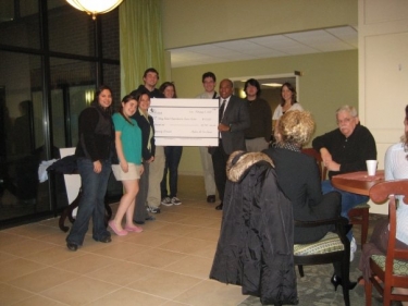 Check presentation to the Sidney Kimmel Center